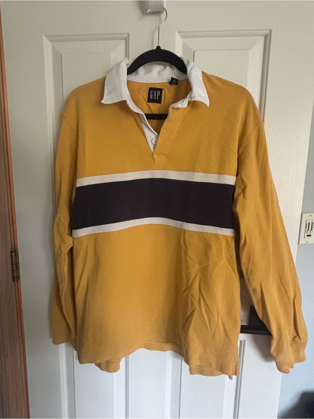 GAP Men’s Yellow Rugby Shirt 100% Cotton